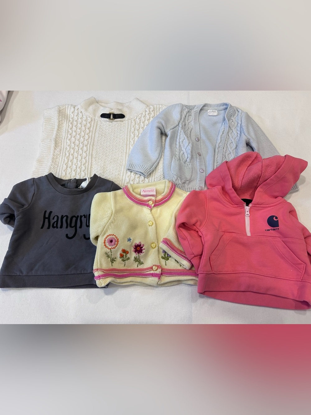 5 baby girl sweater bundle